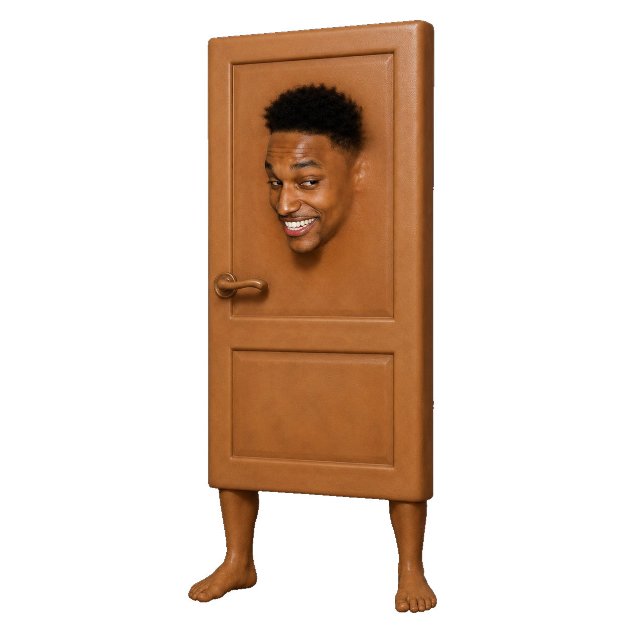The Black Door - an anthropomorphic door with Ansem's face and bare feet